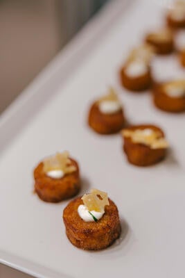 Guest enjoyed light bites and cocktails